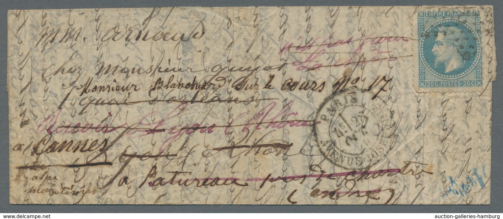 Frankreich - Ballonpost: Ballon Monté " Colonel Charras", Entire Letter With 20c Lauré Tied By Star - 1960-.... Cartas & Documentos