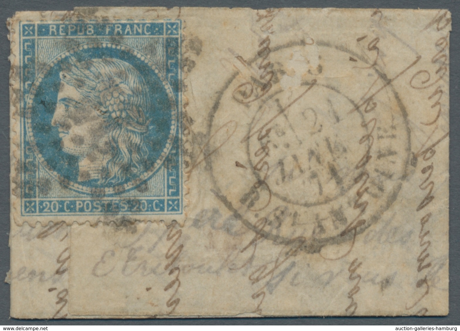 Frankreich - Ballonpost: Ballon Monté " General Daumesnil", Entire Mini Letter (5 X 3,5 Cm) With 20c - 1960-.... Briefe & Dokumente