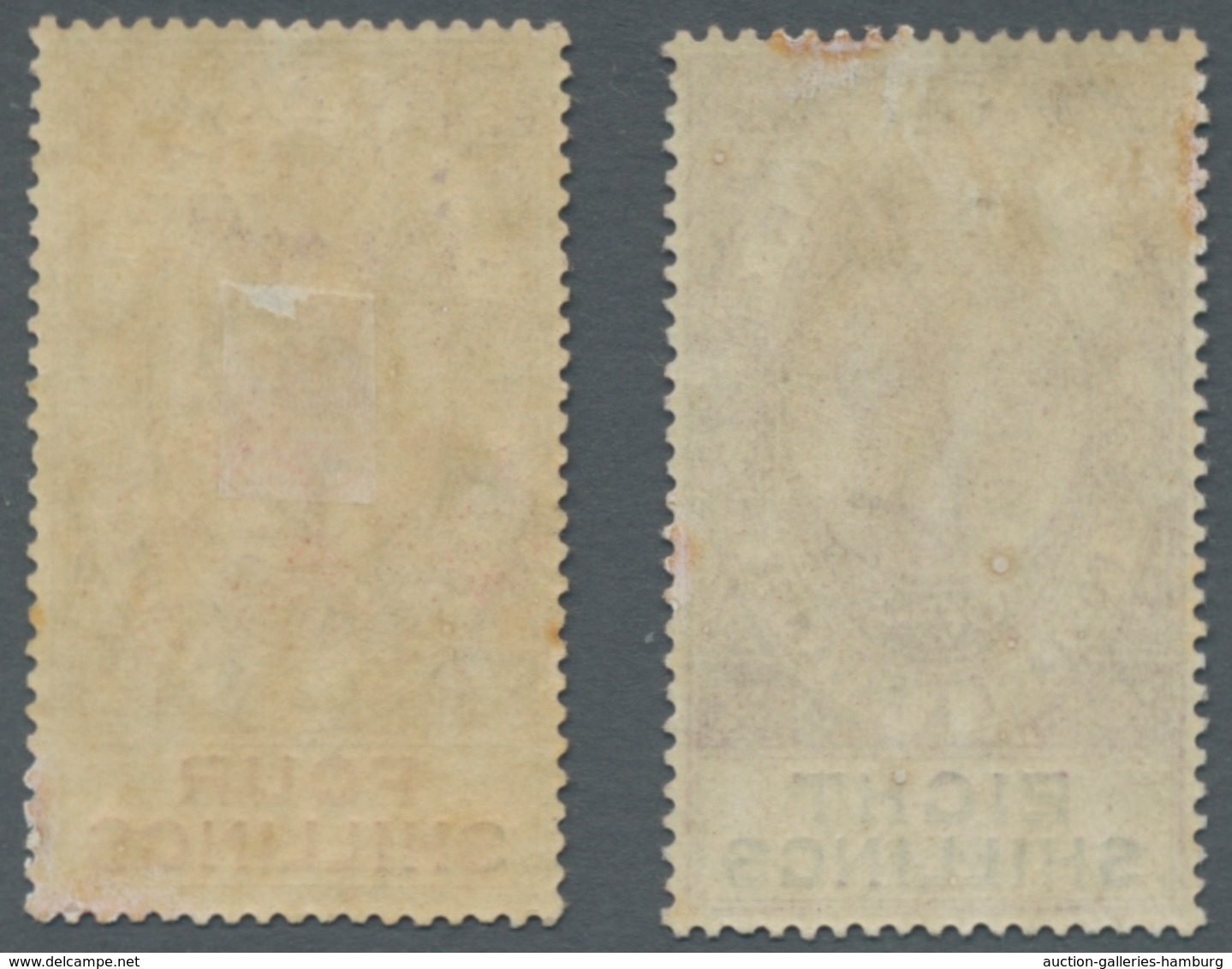 Gibraltar: 1912 Resp. 1921, "8 S. Resp. 4 S. KG V.", Unused Splendor Values ÷ 1912 Bzw. 1921, "8 S. - Gibraltar