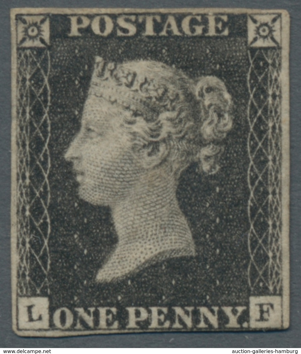 Großbritannien: 1840, "ONE PENNY" Black And "TWO PENCE" Blue, The First-ever Definitives In Very Sca - Other & Unclassified