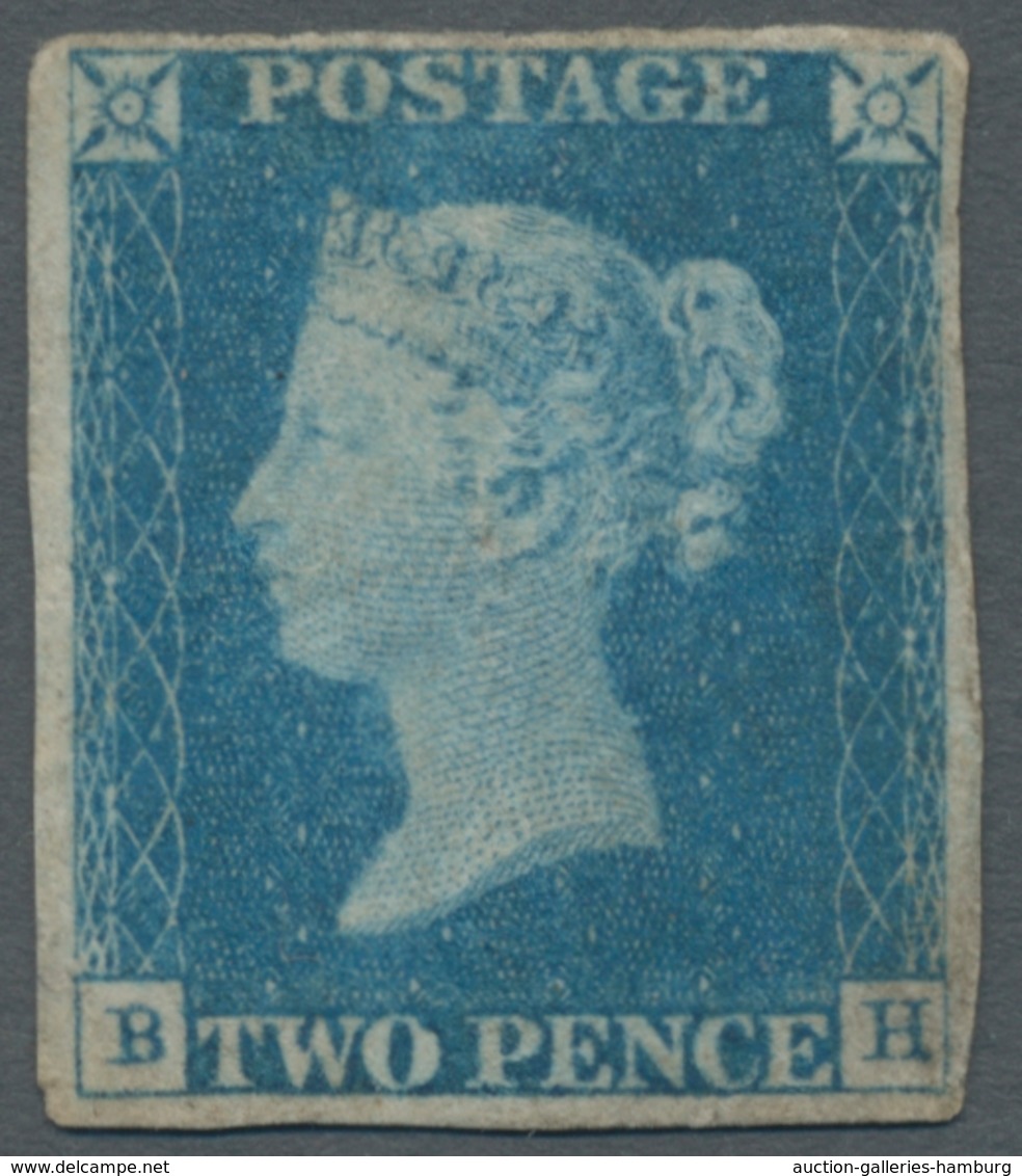 Großbritannien: 1840, "ONE PENNY" Black And "TWO PENCE" Blue, The First-ever Definitives In Very Sca - Other & Unclassified