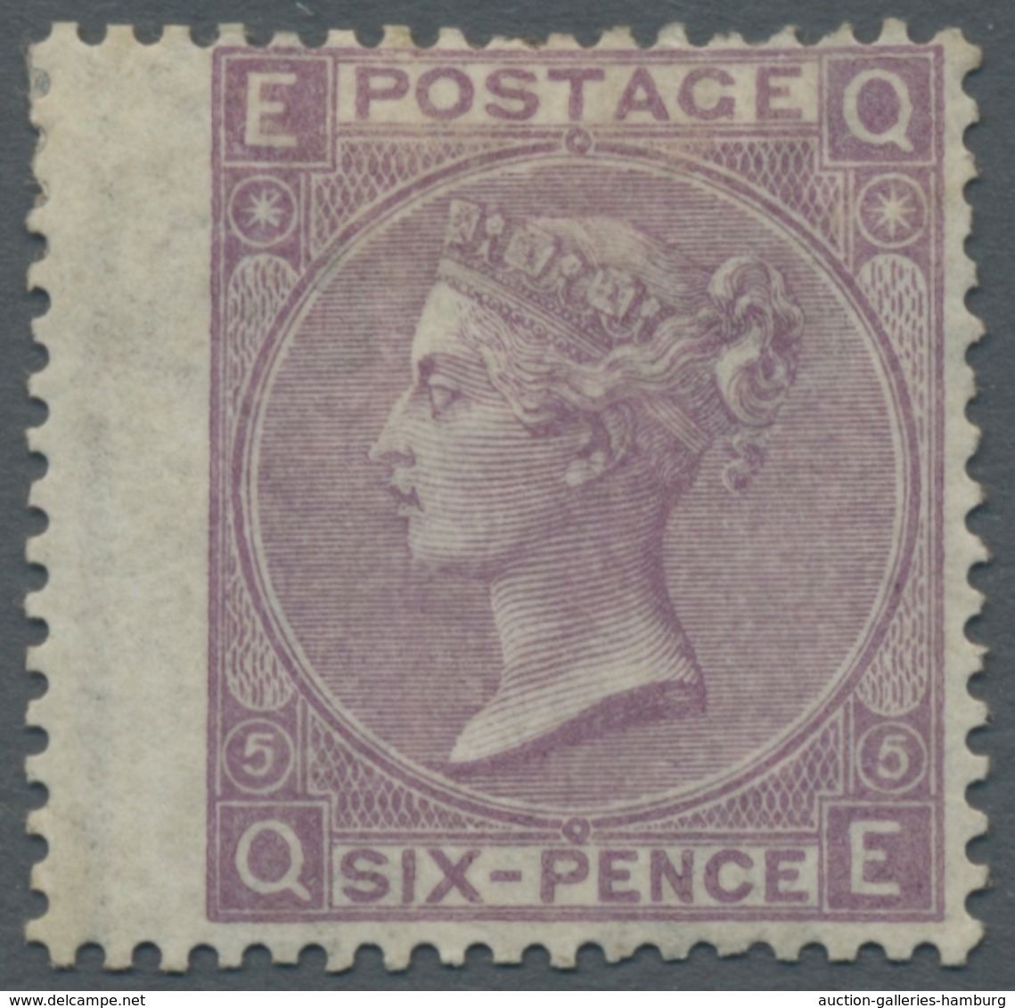 Großbritannien: 1865, "6 P. Purple-violet", Unused Value With Wide Margins, Fresh And Well Perforate - Other & Unclassified