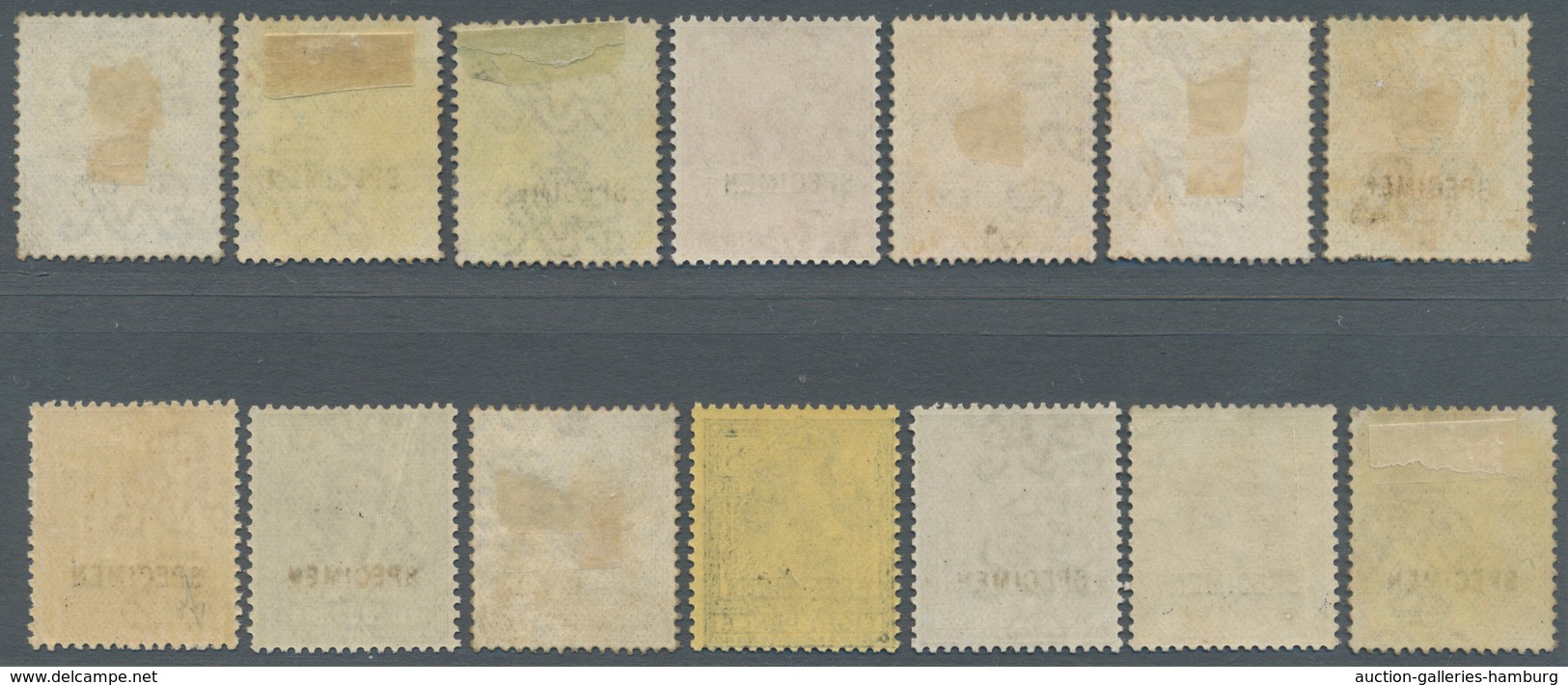 Großbritannien: 1912/1913, KGV Simple Cypher, "Specimen" Overprints Type 26, ½d., 1d., 1½d., 2d., 2½ - Other & Unclassified