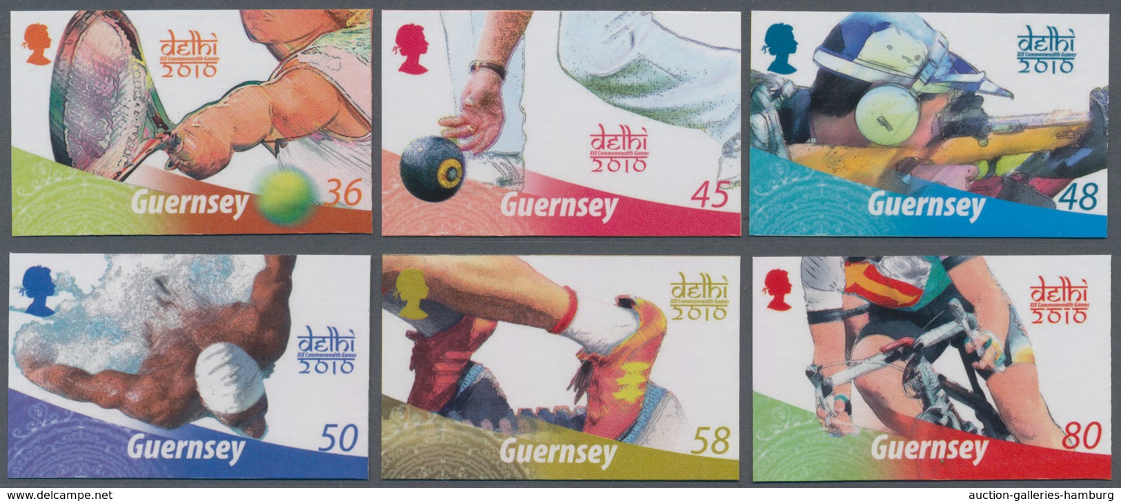 Großbritannien - Guernsey: 2010. Complete Set (6 Values) "40 Years Of Guernsey's Participation In Th - Guernsey