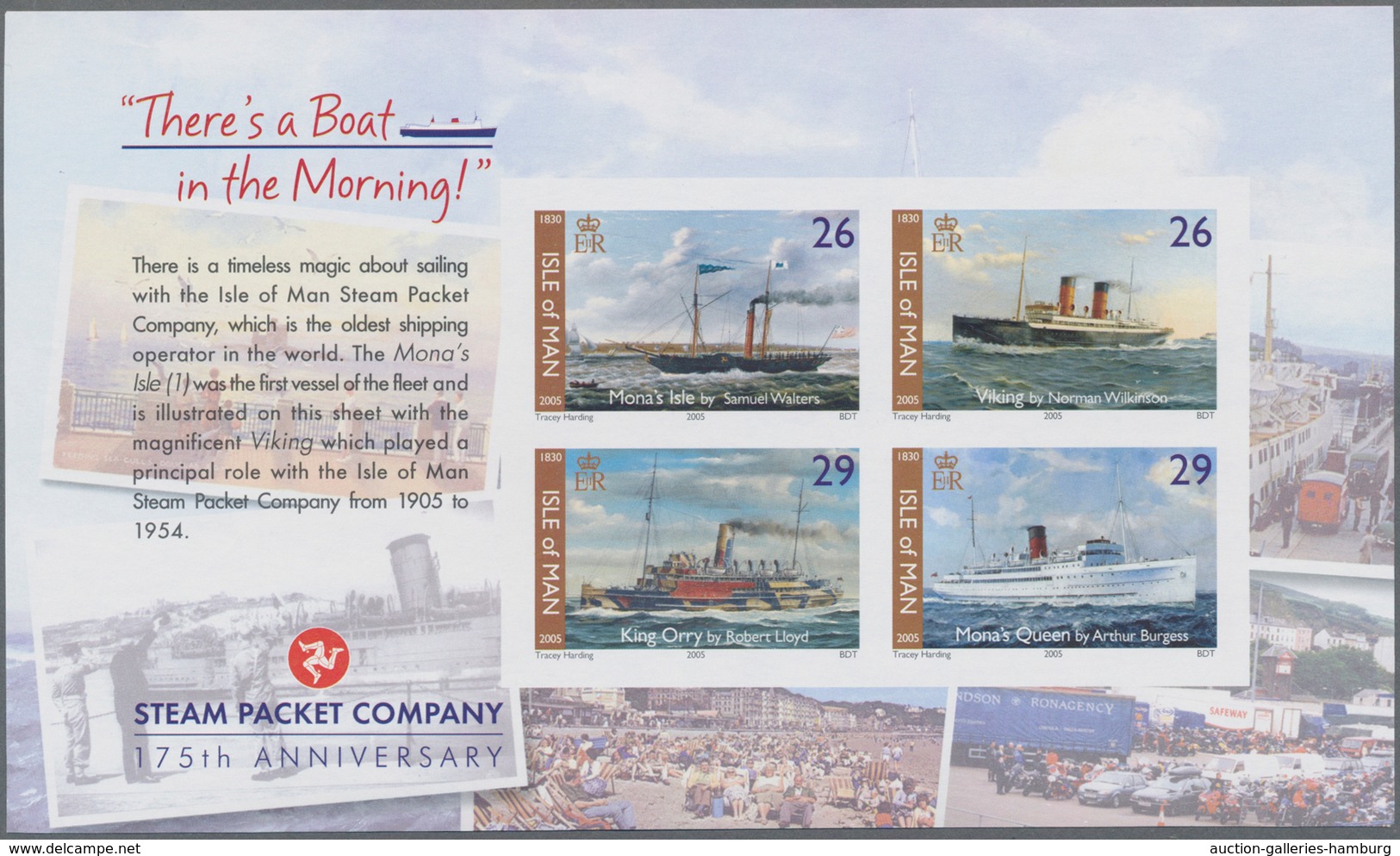 Großbritannien - Isle Of Man: 2005. IMPERFORATE Booklet Pane Michel #83 For The Stamp Booklet Michel - Isle Of Man