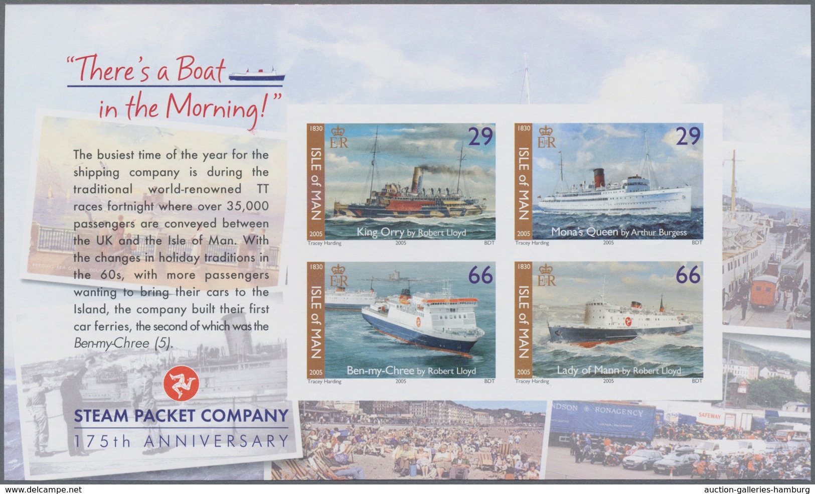 Großbritannien - Isle Of Man: 2005. IMPERFORATE Booklet Pane Michel #85 For The Stamp Booklet Michel - Isle Of Man