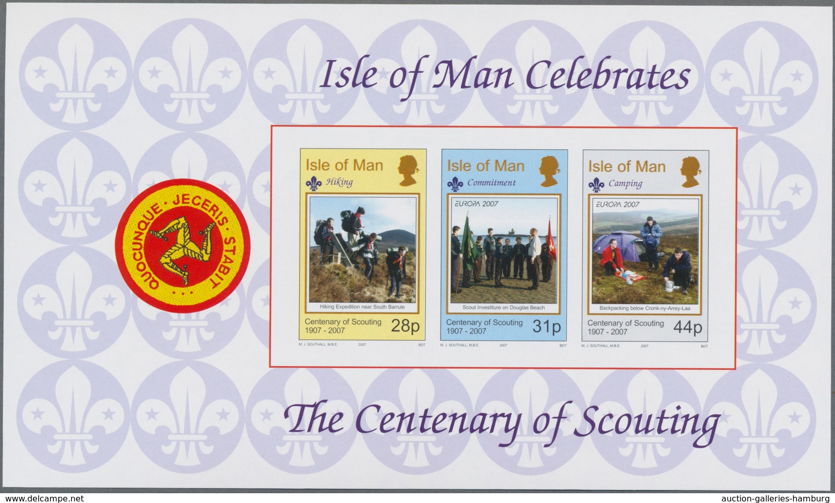 Großbritannien - Isle Of Man: 2007. IMPERFORATE Booklet Pane Michel #88 For The Stamp Booklet Michel - Isle Of Man