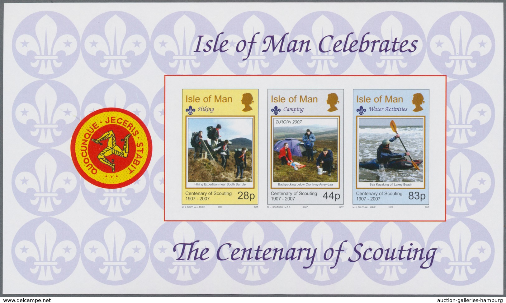 Großbritannien - Isle Of Man: 2007. IMPERFORATE Booklet Pane Michel #90 For The Stamp Booklet Michel - Isle Of Man