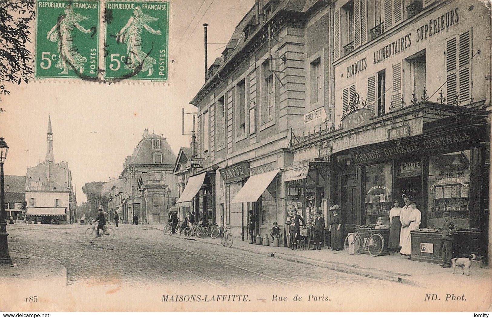 78 Maisons Laffitte Rue De Paris Magasin Boutique Commerce Grande Epicerie Centrale Enfants Pot à Lait - Maisons-Laffitte