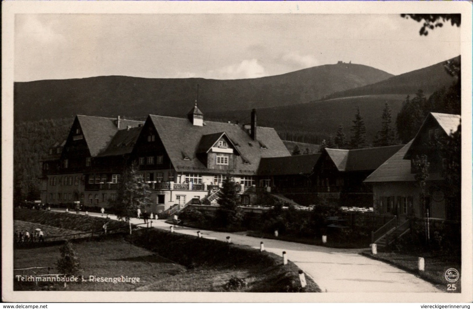 ! Alte Fotokarte, Riesengebirge, Krummhübel, Teichmannbaude, Karpacz, Niederschlesien, 1932 - Schlesien