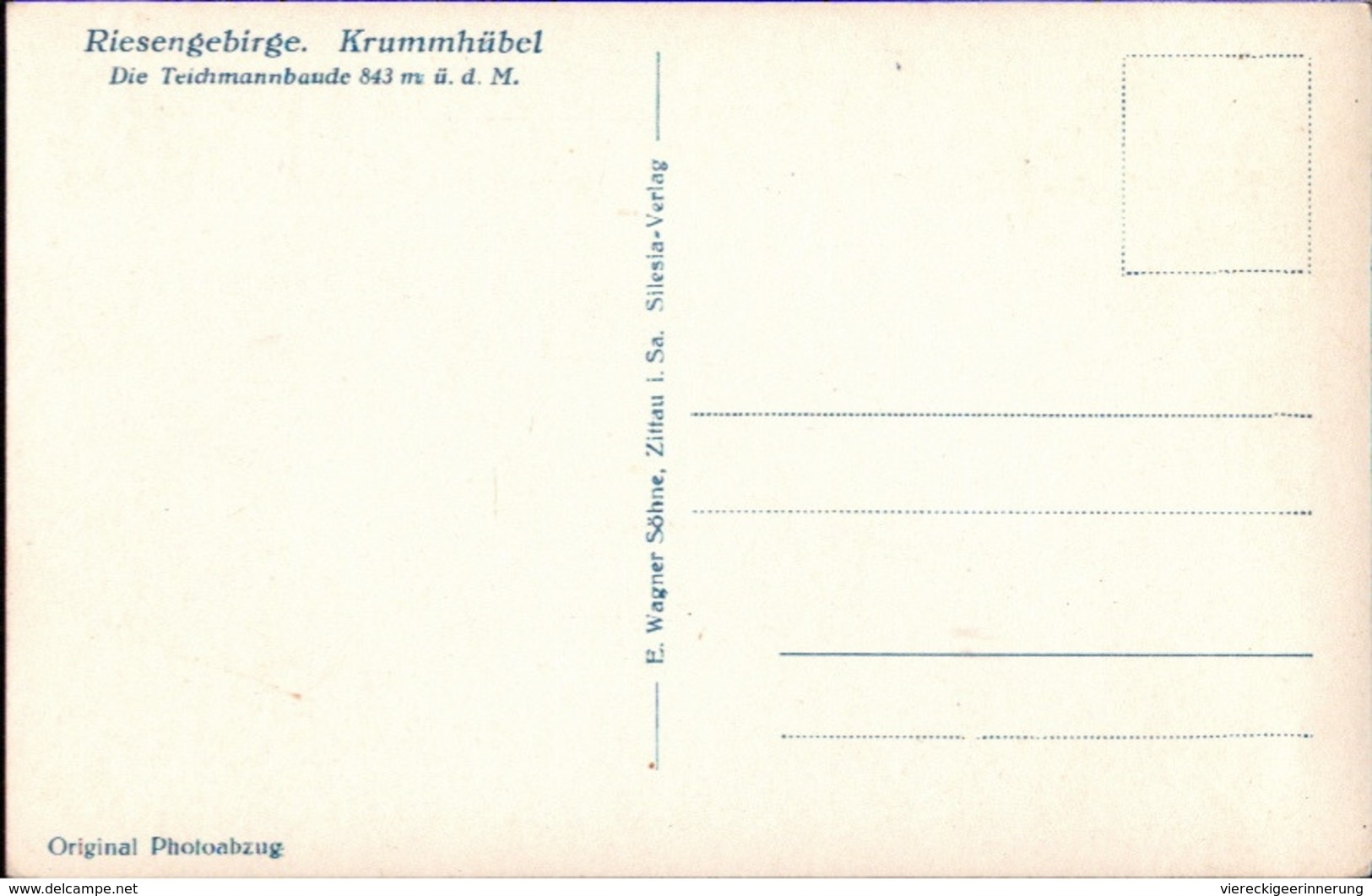! Alte Fotokarte, Riesengebirge, Krummhübel, Teichmannbaude, Karpacz, Niederschlesien, 1932 - Schlesien
