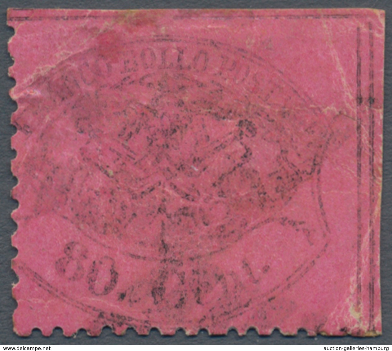 Italien - Altitalienische Staaten: Kirchenstaat: 1870, 80 Cents Black On Carmin Rose, Cancelled With - Kirchenstaaten