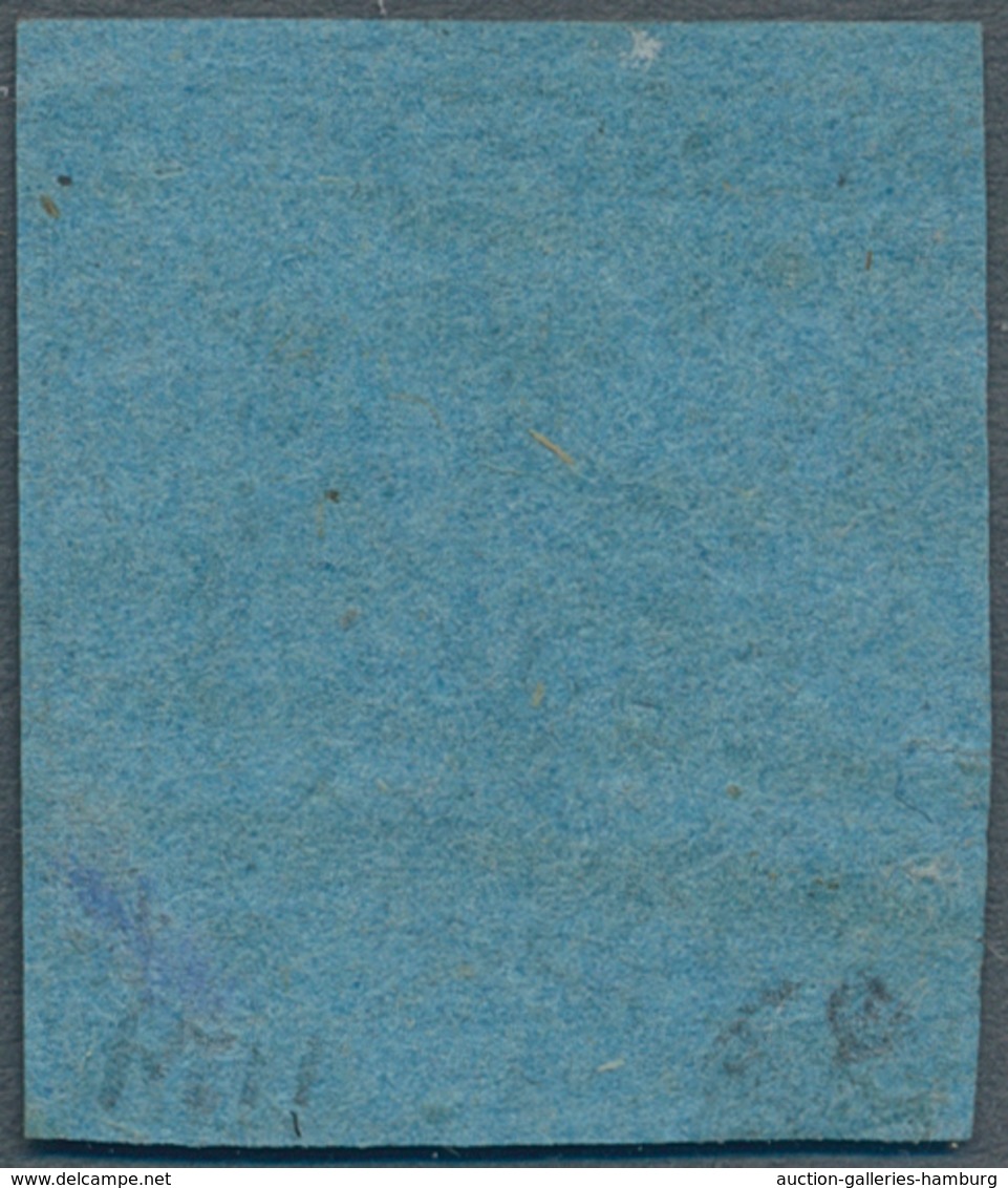 Italien - Altitalienische Staaten: Modena: 1852. 40 C. Black On Sky Blue ("celeste") Paper, Fair Mar - Modena