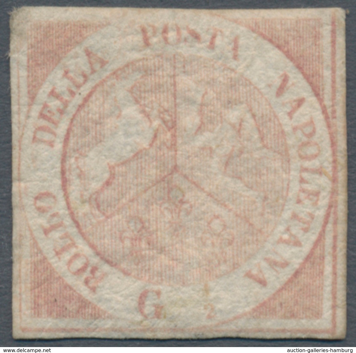 Italien - Altitalienische Staaten: Neapel: 1858, 1/2 Grana, First Plate, Light Pink, Mint With Origi - Naples
