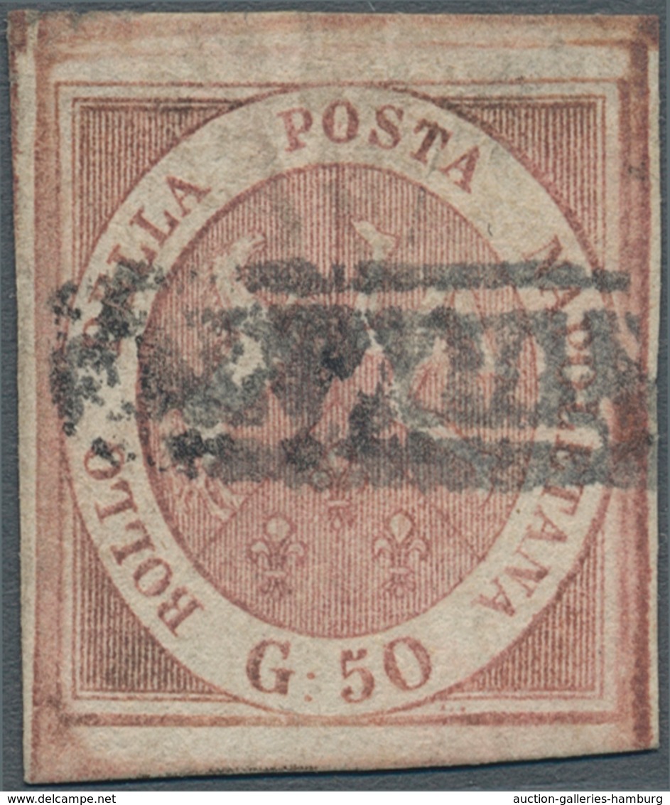 Italien - Altitalienische Staaten: Neapel: 1859. 50 Grana Brownish-rose, Cancelled With Part Of Fram - Neapel