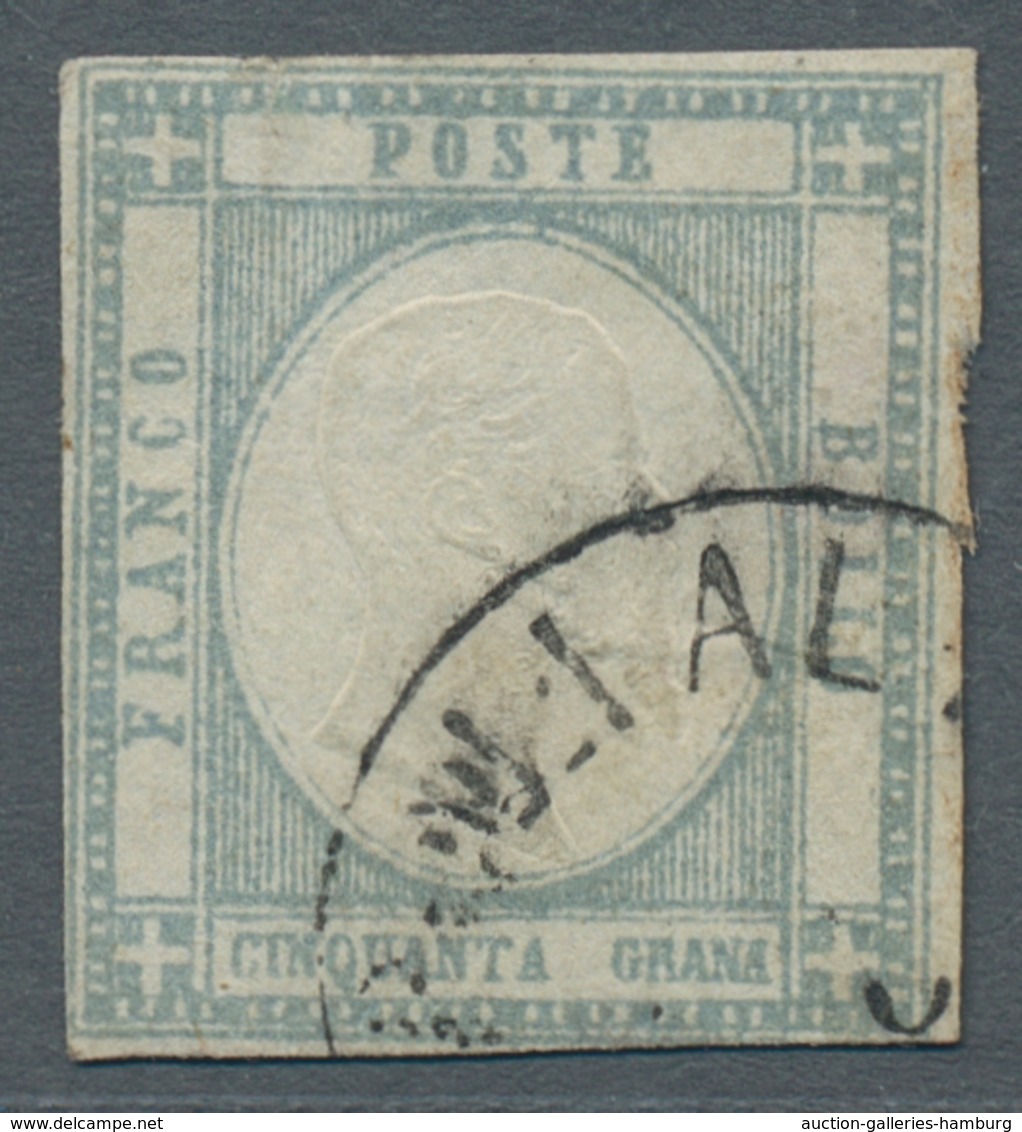 Italien - Altitalienische Staaten: Neapel: 1861, 50 Grana Grigio Perla, 50gr. Pearl Grey Fine Used, - Neapel