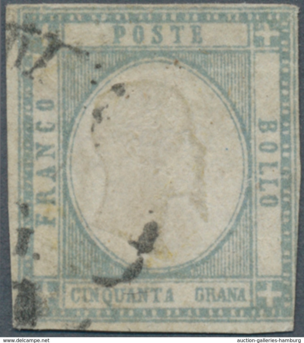 Italien - Altitalienische Staaten: Neapel: 1861, Italy - Province Of Naples: 50 Gr Pearl Grey, Three - Naples