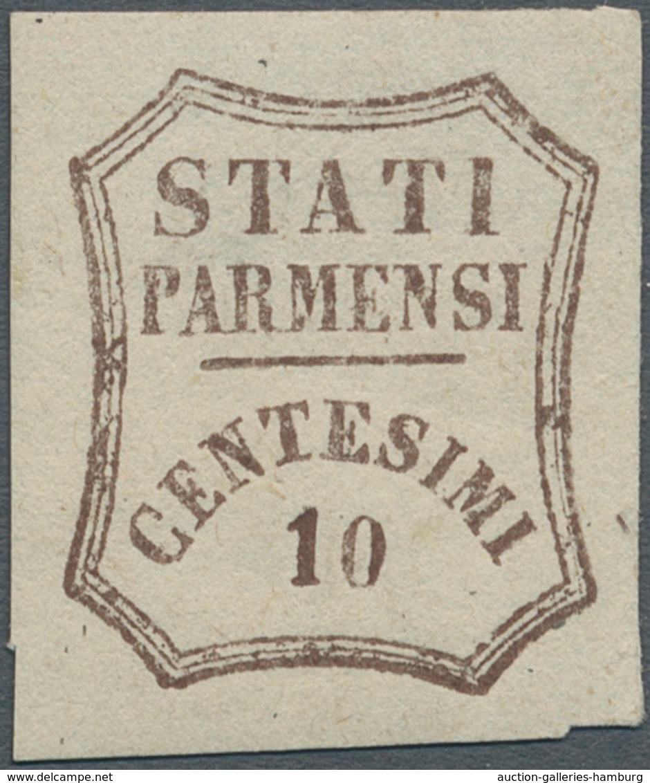 Italien - Altitalienische Staaten: Parma: 1859. Provisional Government. 10 Cent. Brown, Mint With Or - Parma