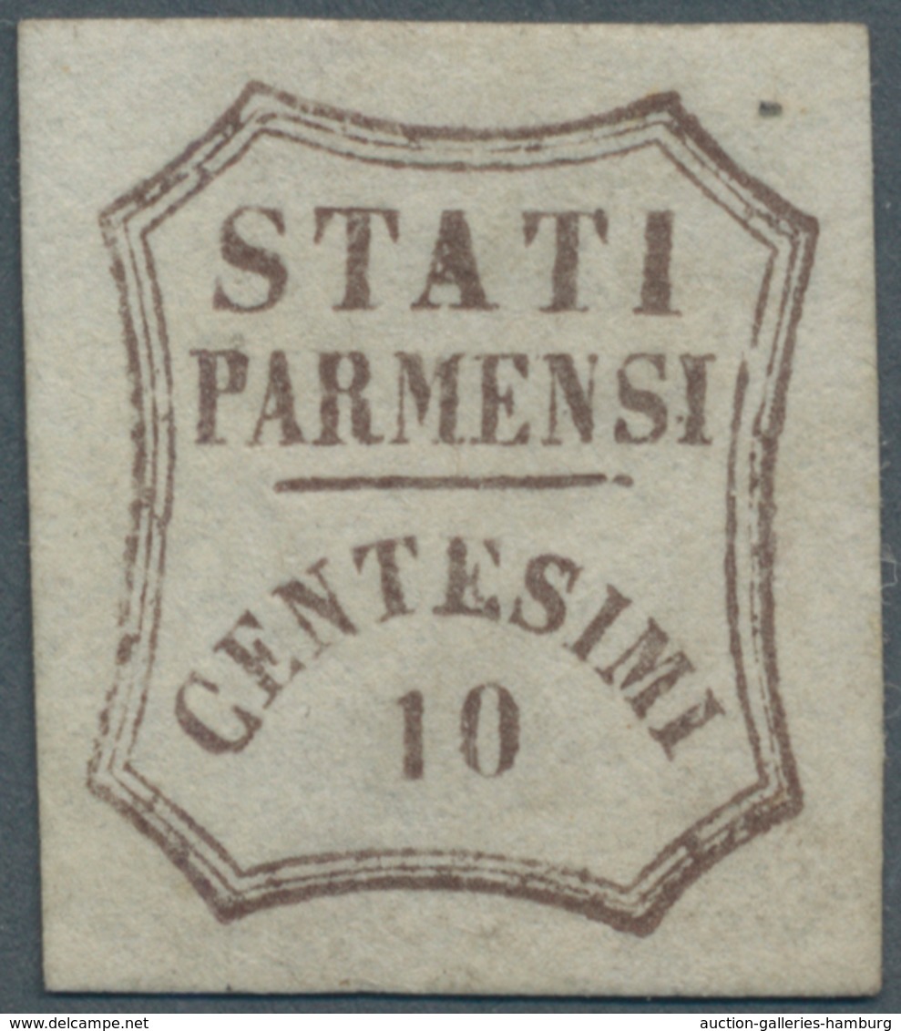 Italien - Altitalienische Staaten: Parma: 1859, 10 C Dark Brown Mint With Full Original Gum And Hing - Parma