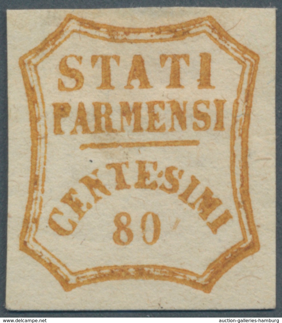 Italien - Altitalienische Staaten: Parma: 1859, 80 C Orange Unused Without Gum, Fresh Colour And Goo - Parma