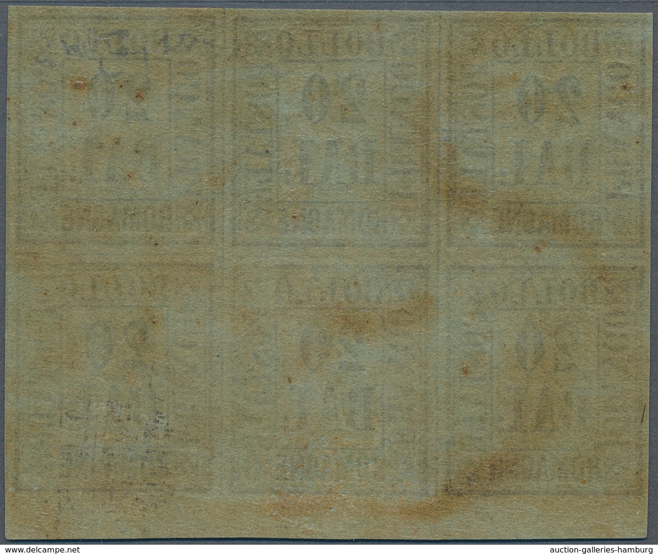 Italien - Altitalienische Staaten: Romagna: 1859, Numerals 20 Baj. In A Block Of Six With MINT NEVER - Romagna