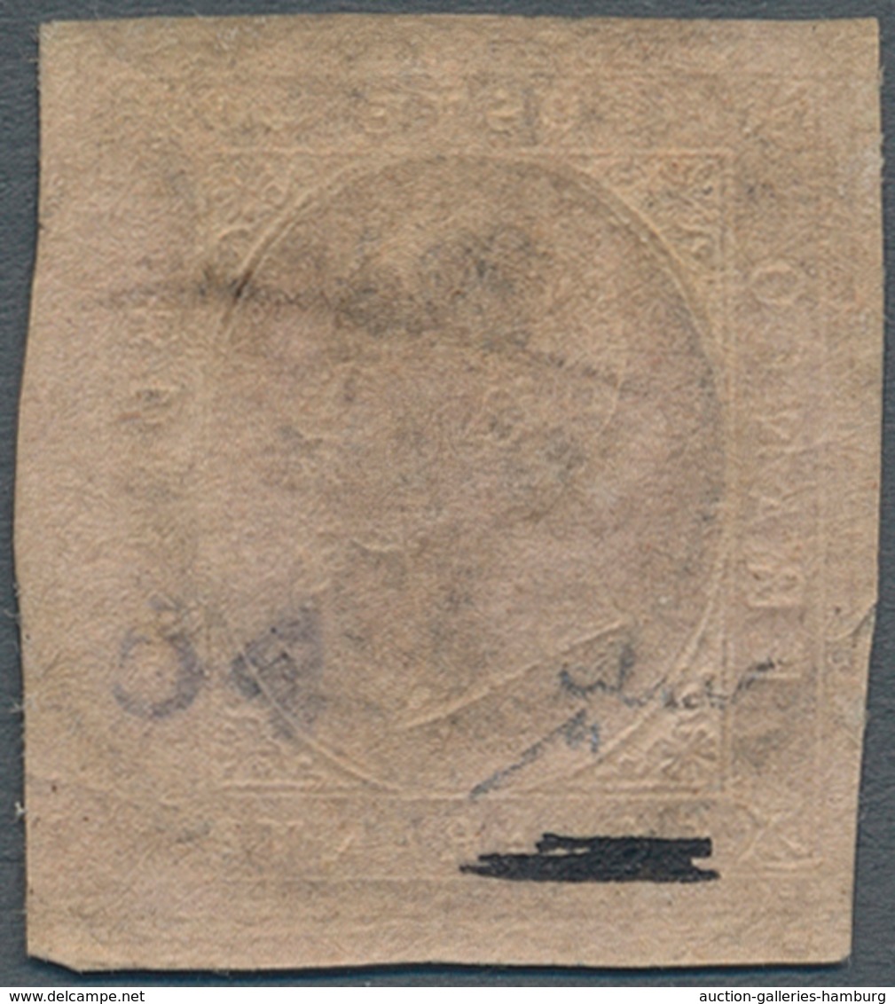 Italien - Altitalienische Staaten: Sardinien: 1853/1857. 40 Cent. Embossed On Light Rose Paper. Canc - Sardinien