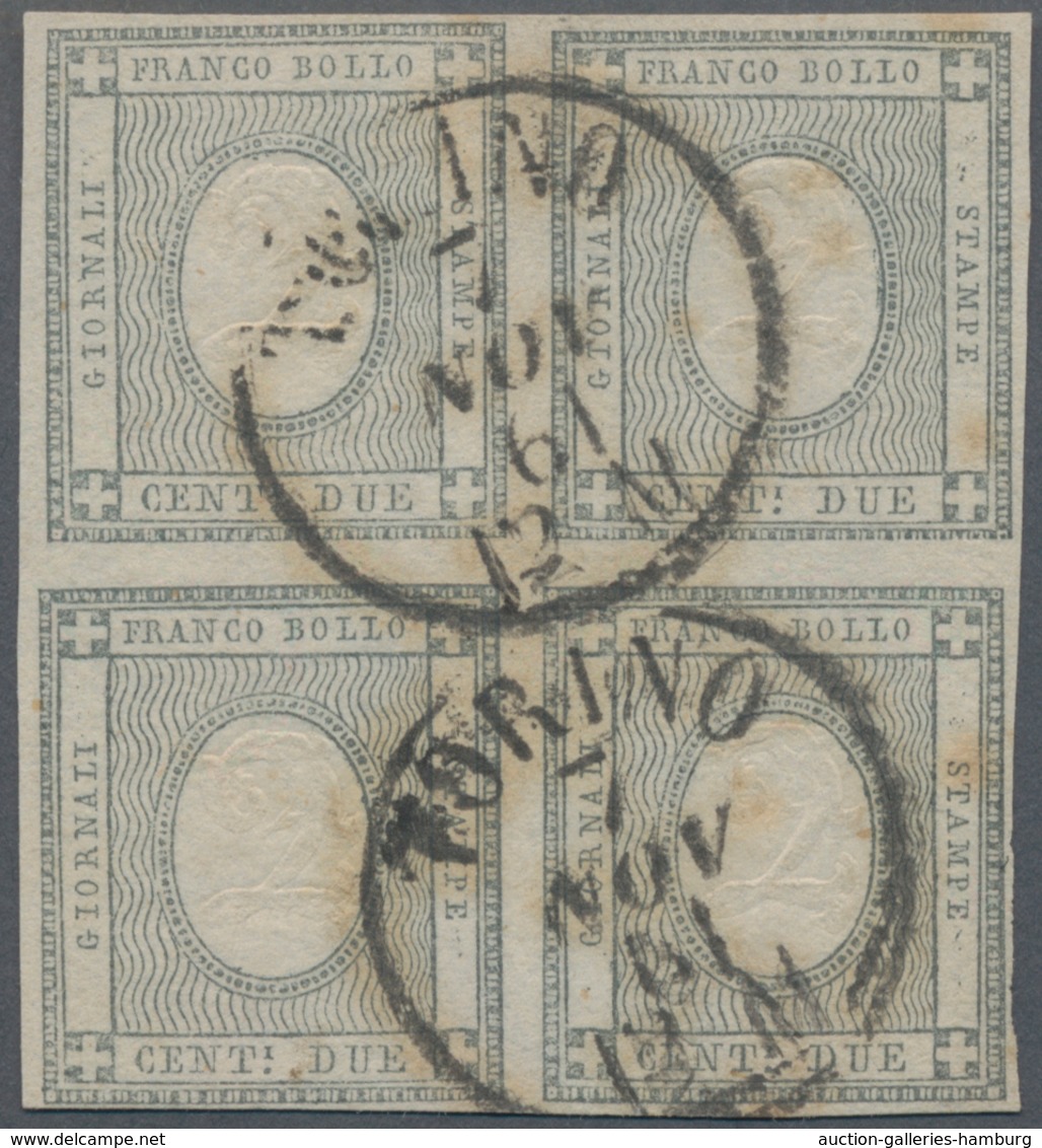 Italien - Altitalienische Staaten: Sardinien: 1861. 2 Cent Dark Grey, (grigio Verdastro, Sassone 20b - Sardinia