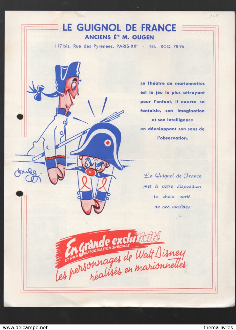 (jouets) Paris 20e: Rue Des Pyrénées: Catalogue LE GUIGNOL DE FRANCE  1956 (CAT 1525) - Publicités