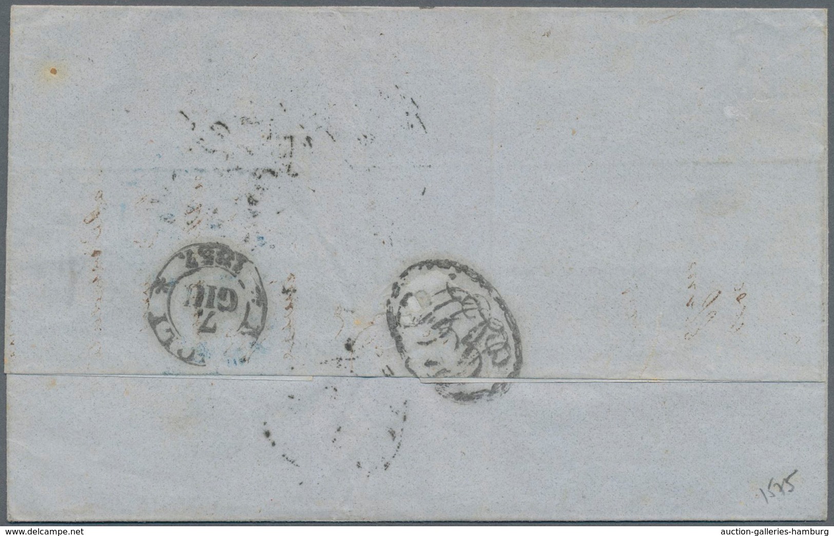 Italien - Altitalienische Staaten: Toscana: 1851, 1 Cr Brown-carmine And 4 Cr Green Mixed Franking O - Tuscany