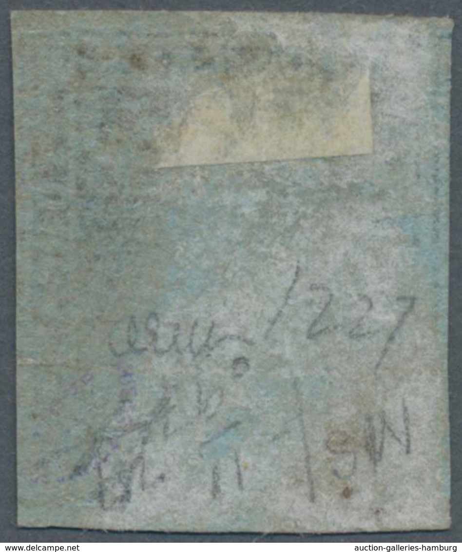 Italien - Altitalienische Staaten: Toscana: 1851, 6 Cr Indigo On Light Blue Unused With A Small Rest - Tuscany