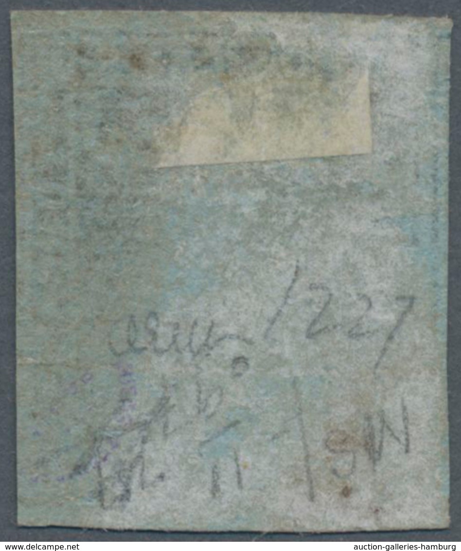 Italien - Altitalienische Staaten: Toscana: 1851, 6 Cr Indigo On Light Blue Unused With A Small Rest - Toskana