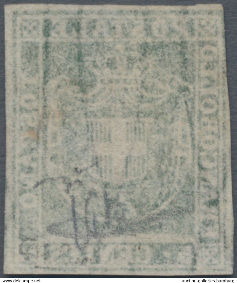 Italien - Altitalienische Staaten: Toscana: 1860, 5 Cent. Green Mint Without Gum, All Sides With Ful - Tuscany