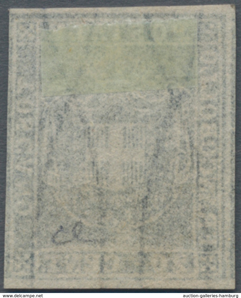 Italien - Altitalienische Staaten: Toscana: 1860, 20 Cent. Grey-blue Unused Without Gum, Three Sides - Tuscany