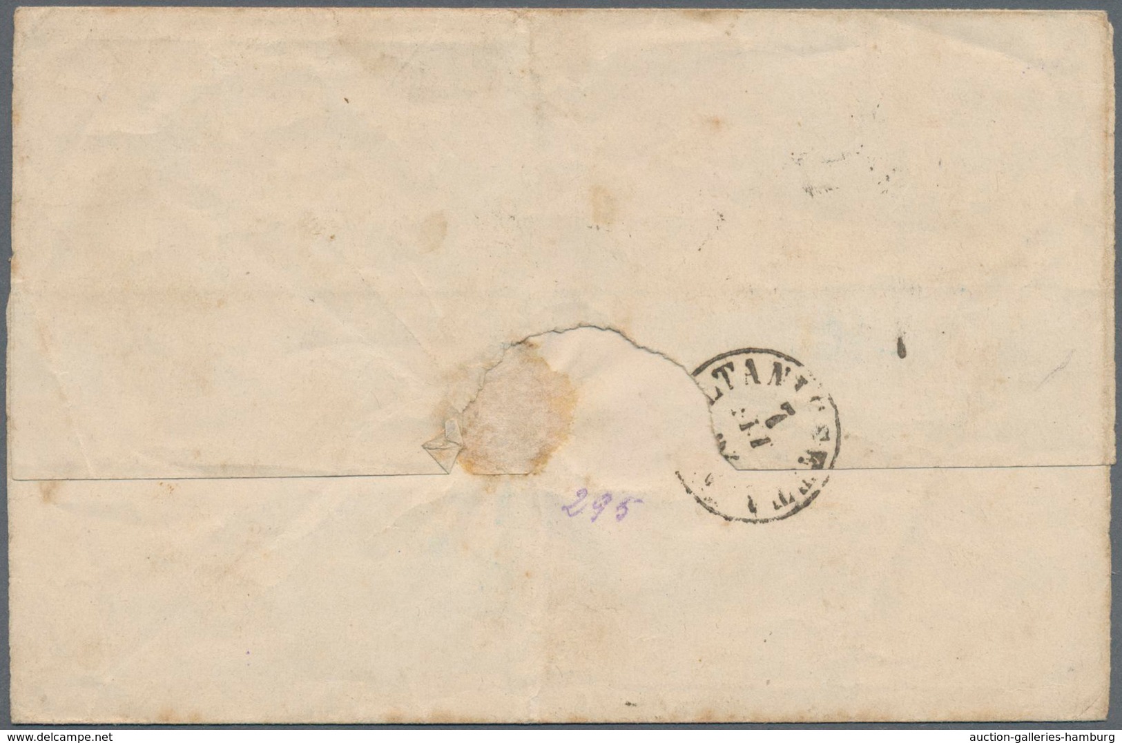 Italien: 1862, 10 Yellow-brown Imperf Mixed Franking With 20c Blue Perforated Tied By Circle Camcel - Mint/hinged