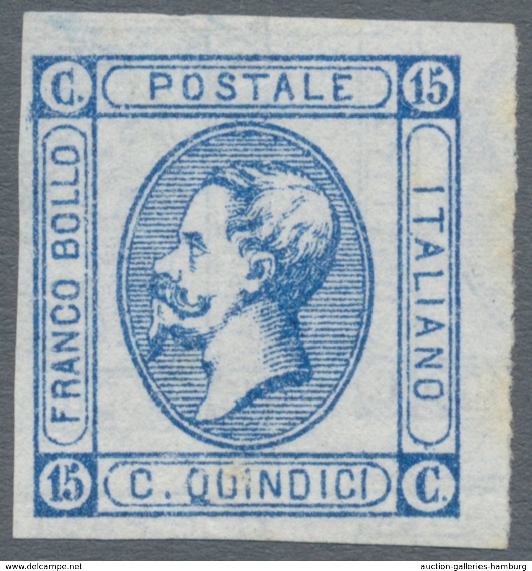 Italien: 1863, Machine Proof Of 15 Centimes "Lithographed", Without Gum. Block Of Four (with Large P - Ungebraucht