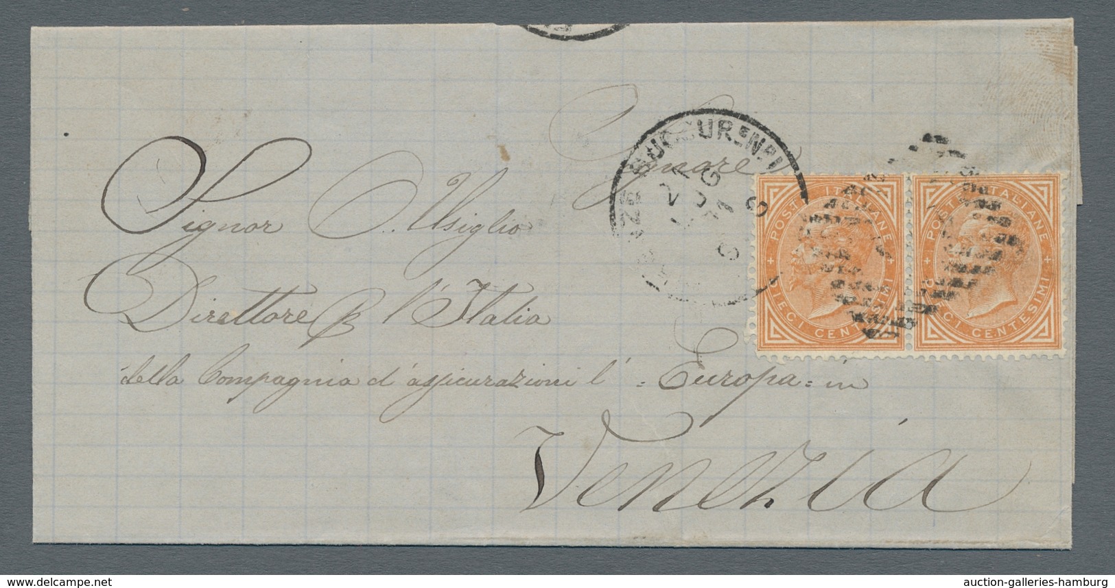 Italien: 1864-1873, Three Interesting Documents With Different King Victor Emanuel II Frankings: Pai - Mint/hinged