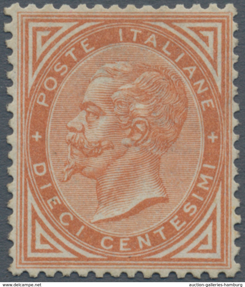 Italien: 1863: 10 Cents, Turin Printing, Excellent Centering And Original Gum. Signed And Certified - Nuevos