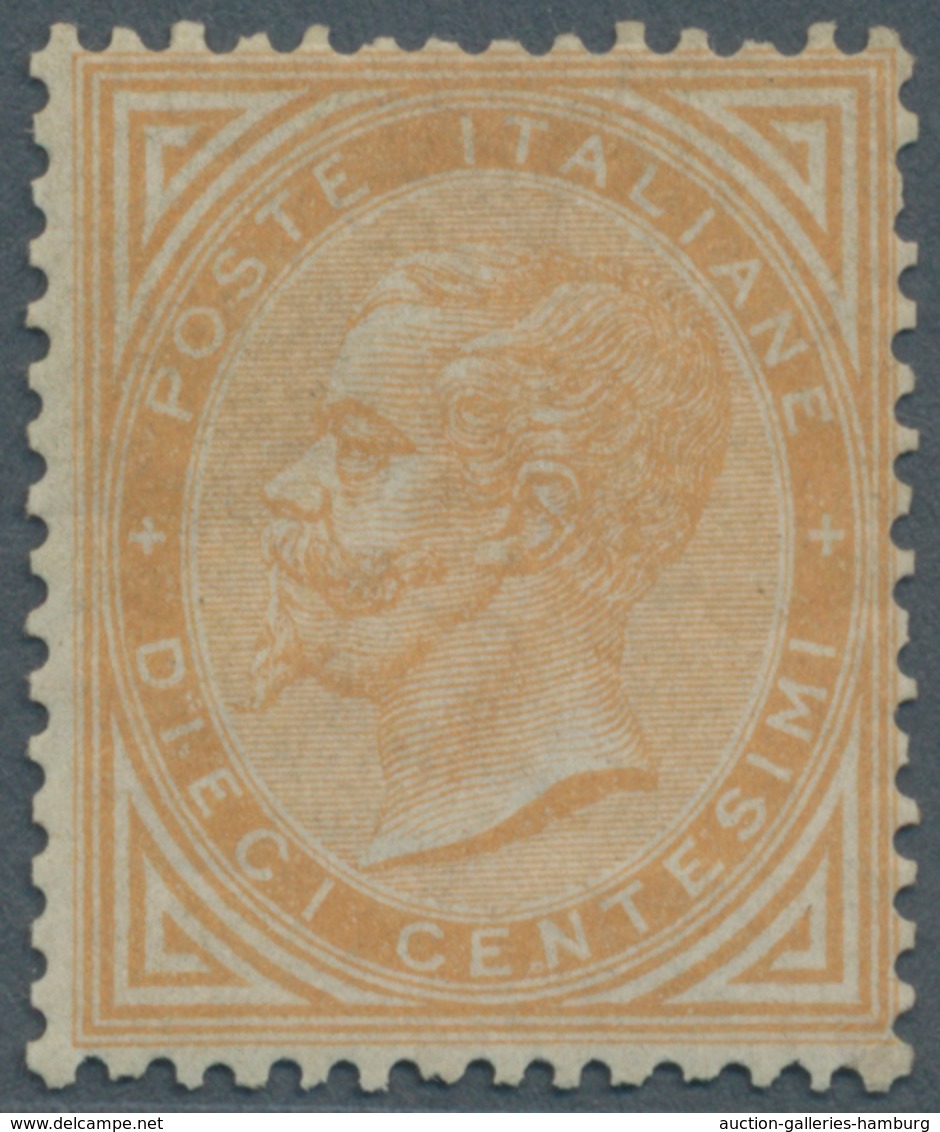 Italien: 1866, 10 C Ocher Yellow Mint Never Hinged, Good Perforation And Fresh Colour, Genuine And I - Nuevos