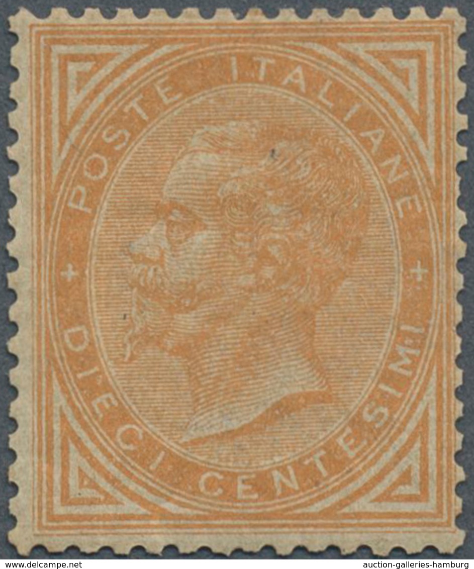 Italien: 1866, 10c. Yellow-orange, Turin Printing, Fresh Colour, Good Centering, Normally Perforated - Ungebraucht