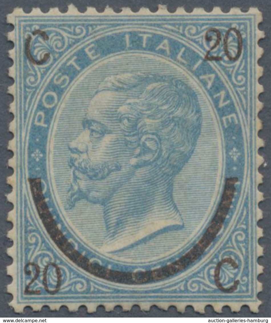 Italien: 1865, 20 C Overprint Of 15 C Dull Blue Unused With Original Gum (Sass. 1.750.-) ÷ 1865, 20 - Mint/hinged