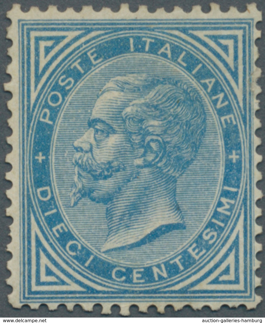 Italien: 1877, 10c. Blue, Fresh Colour, Good Centering, Normally Perforated, Mint Original Gum With - Mint/hinged