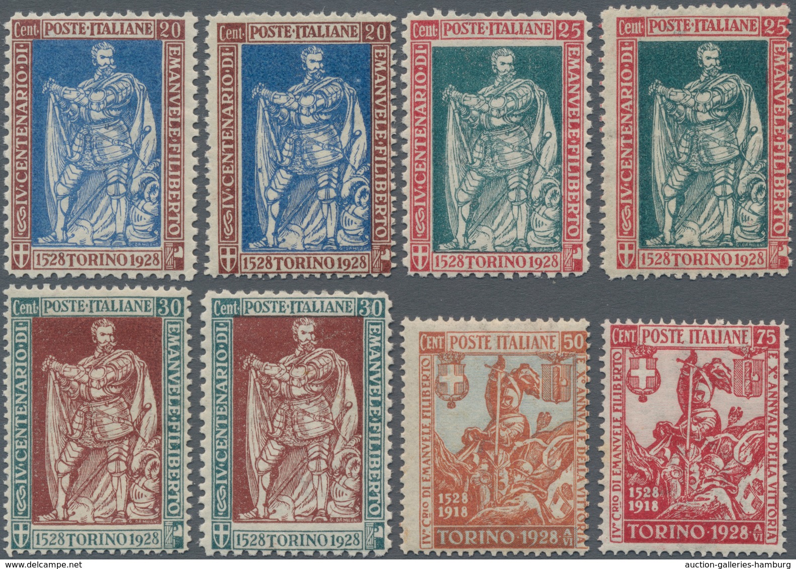 Italien: 1928, 20 C To 20 L Compl. Set Mint Never Hinged (Sass. 1.500.-) ÷ 1928, 20 C Bis 20 L Kpl. - Mint/hinged