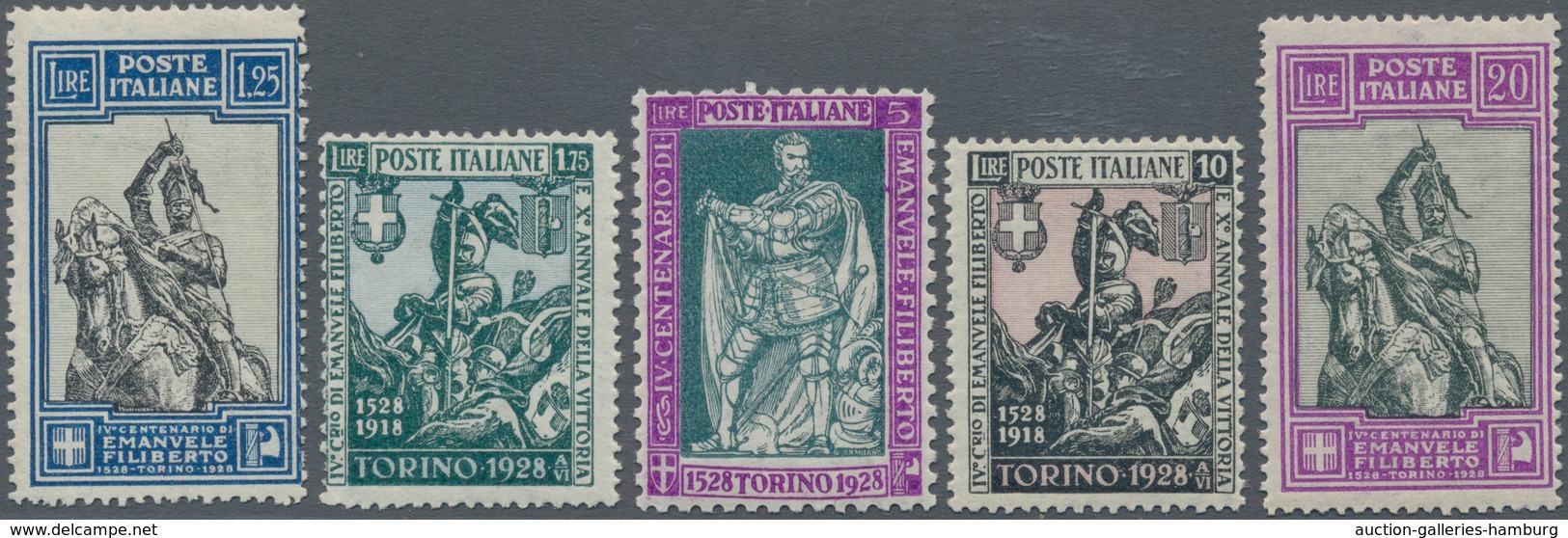 Italien: 1928, 20 C To 20 L Compl. Set Mint Never Hinged (Sass. 1.500.-) ÷ 1928, 20 C Bis 20 L Kpl. - Mint/hinged