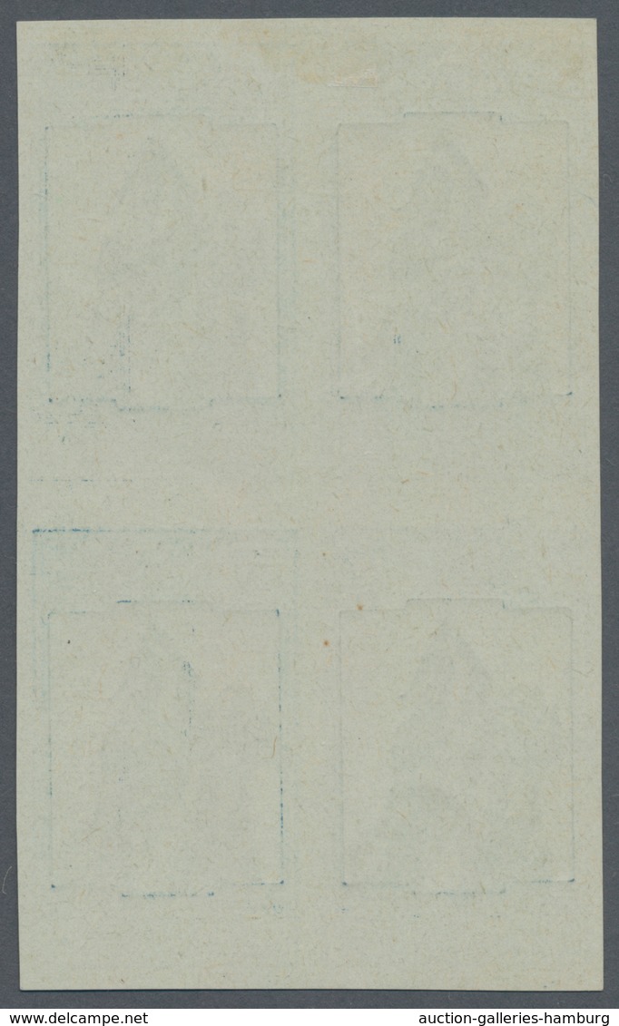 Italien: 1928, 1.25 Light-blue/gray-black In Block Of Four, Imperforated, Mint Never Hinged - Mint/hinged