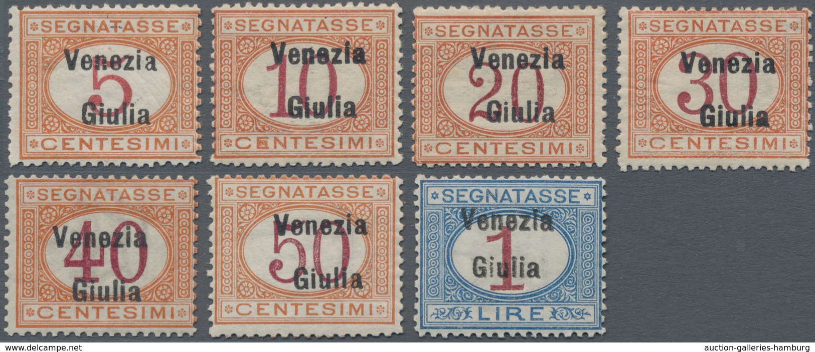 Italienische Besetzung 1918/23 - Julisch-Venetien - Portomarken: 1918, Italian Postage Dues With Opt - Venezia Giuliana