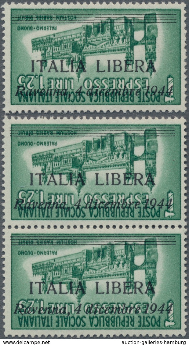 Italien - Lokalausgaben 1944/45 - Ravenna: 1944/45: Local Propaganda Emissions: Ravenna, 1,25 Lire E - National Liberation Committee (CLN)