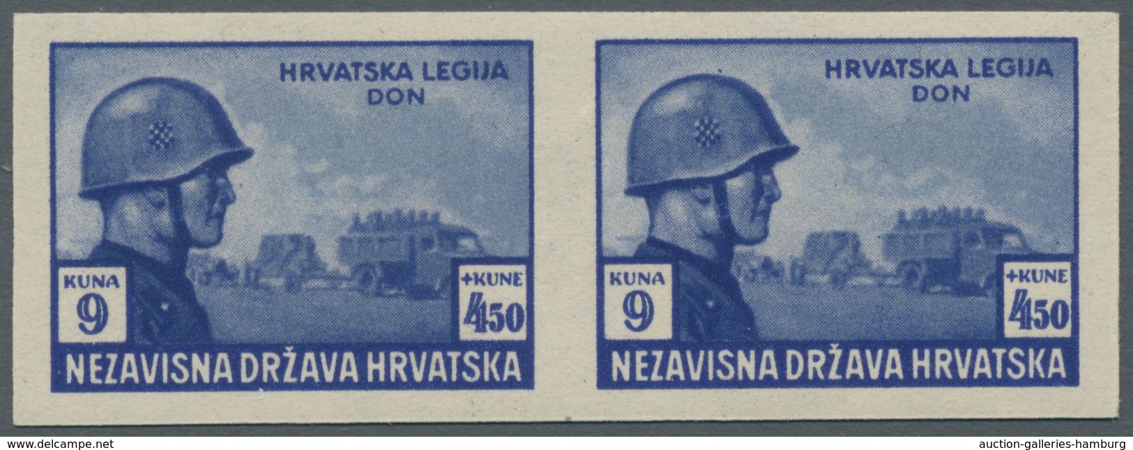 Kroatien: 1943, Kroatische Legionäre, Alle Vier Wertstufen In Ungezähnt, Postfrische Farb-u. Druckpr - Croatia