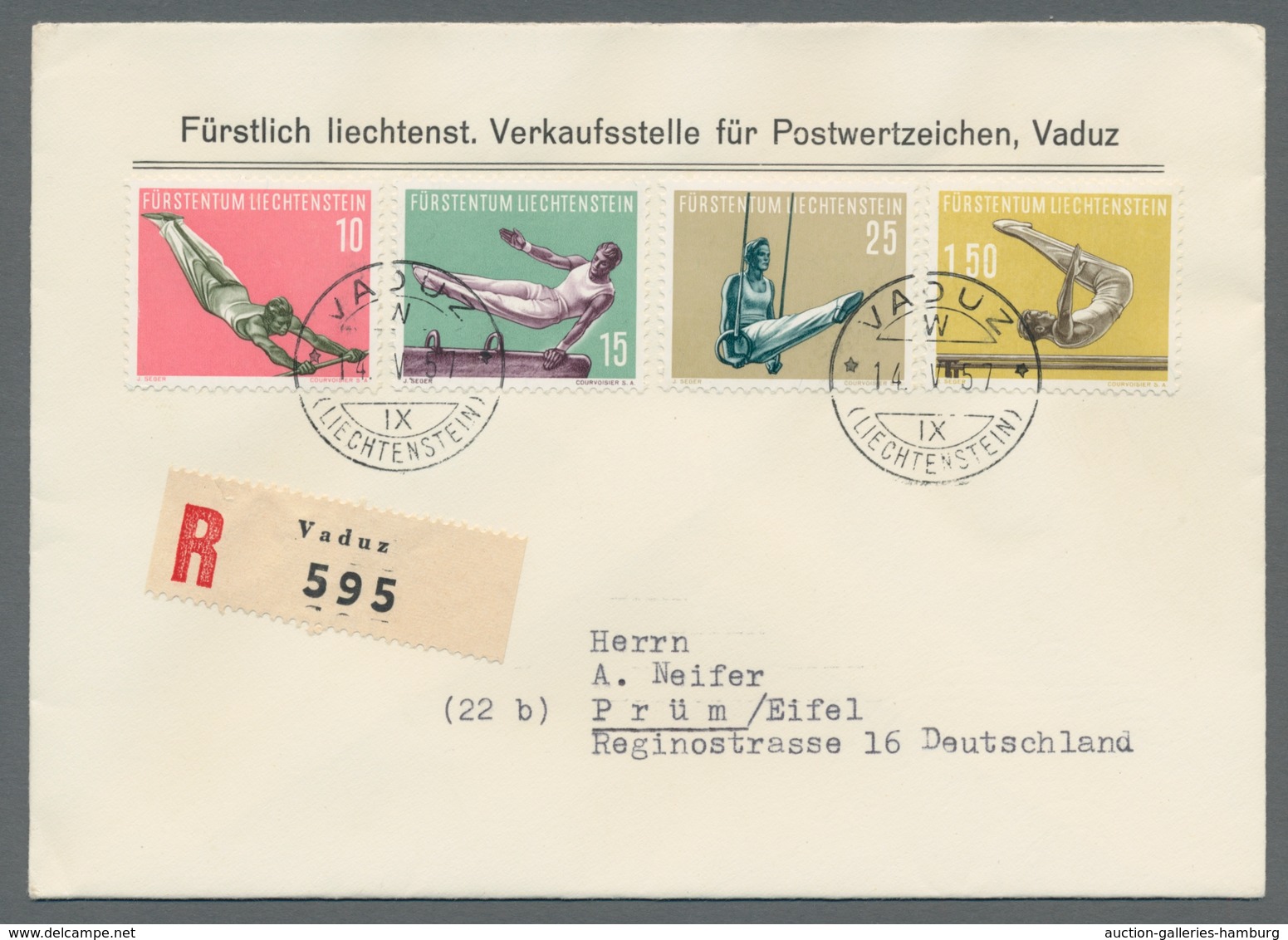 Liechtenstein: 1930 - 1957, Kleines Lot Besserer Gestempelter Ausgaben In Tadelloser Qualität. Dabei - Used Stamps