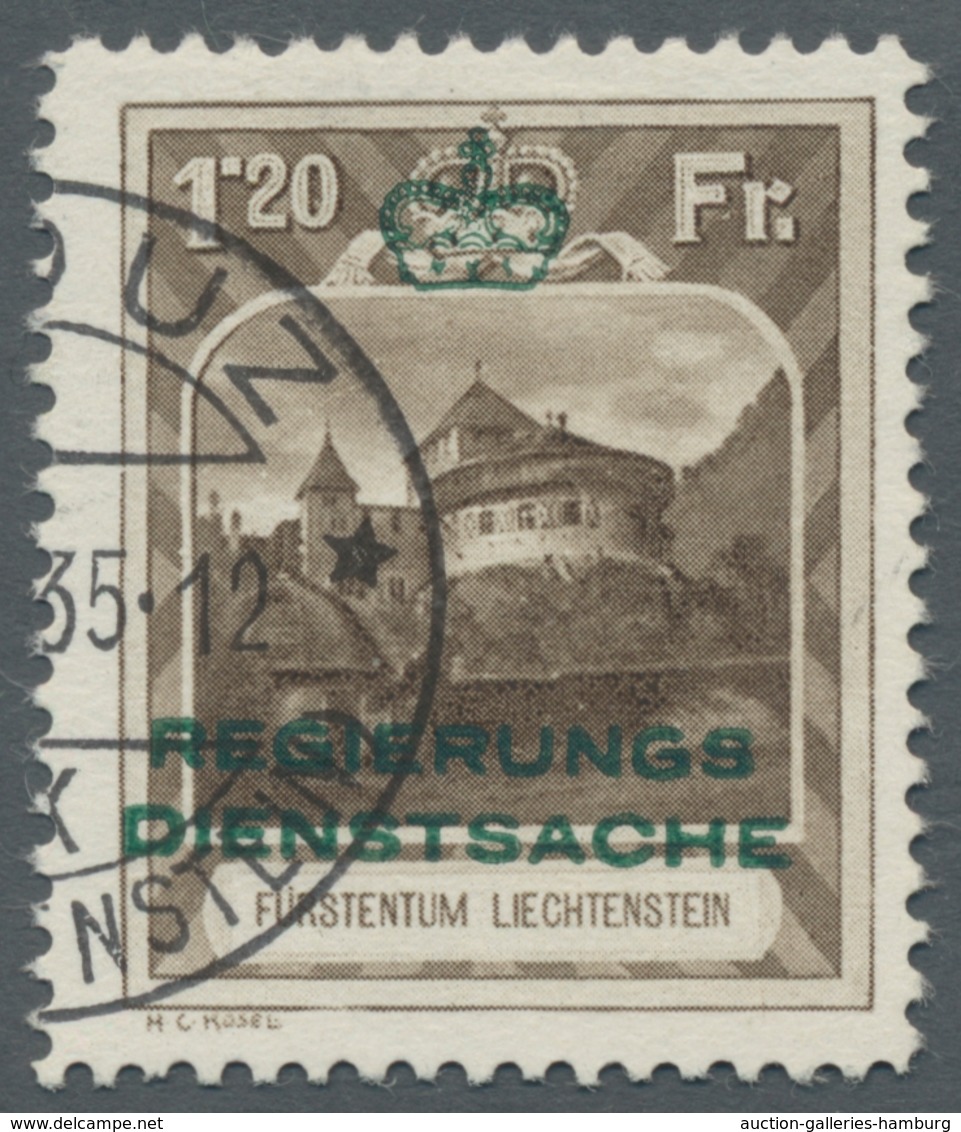 Liechtenstein - Dienstmarken: 1932, Freimarke 1.20 Fr. Mit Aufdruck; Zähnung 11 1/2. Tadelloses Exem - Dienstmarken