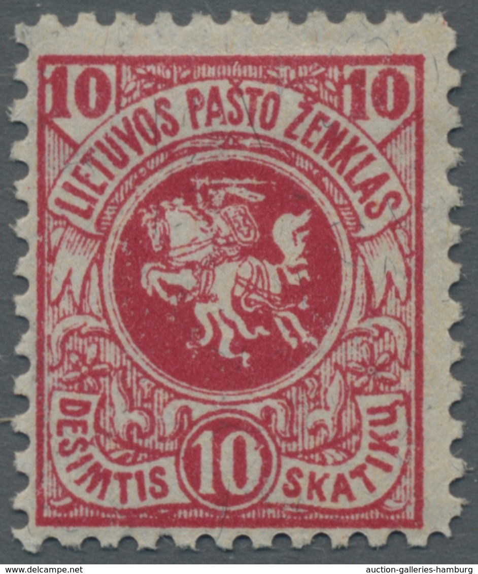 Litauen: 1919, 10-30 Sk Complete Set Unused, In Preserved Condition. ÷ 1919, 10-30 Sk Kompletter Sat - Lithuania